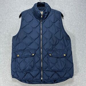 Woolrich‎ Quilted Puffer Vest Mens L Navy Blue Outdoor Classic Preppy